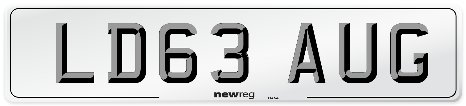 LD63 AUG Number Plate from New Reg